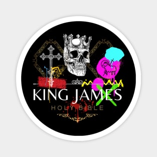 King James Holy Bible Crown Magnet